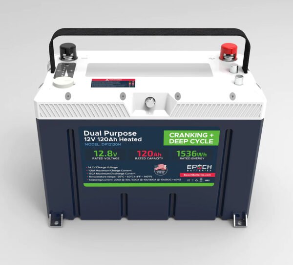 12V 120AH Group 27 LiFePO4 Battery Cranking &amp; Deep Cycle Lithium Battery (Dual Purpose)